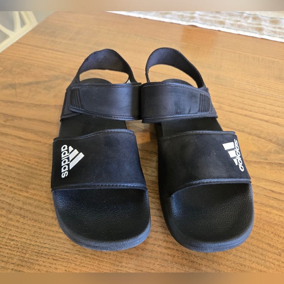 adidas Other - adidas Black Kids Adjustable Slide Sandals